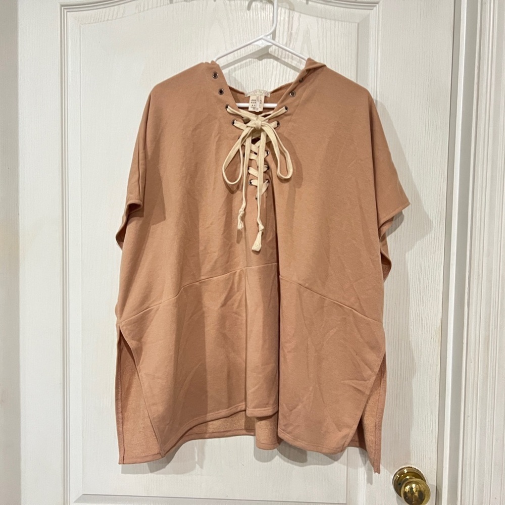 Free People Tan Poncho